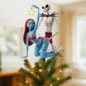 Funny Couple Tree Topper Personalized Gifts For Couple 06OHDT171125