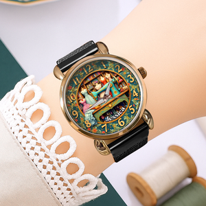 Sewing Machine Mesh Strap Watch - Personalized Gift For Sewing Lovers 03HULU250725