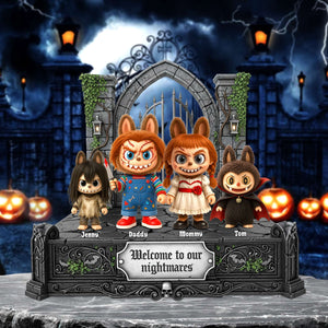 Creepy Family Halloween Acrylic Plaque Personalized Gifts For Fans 02NATN050825
