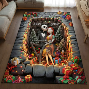 Spooky Love Doormat - Personalized Gifts For Couple 02ohqn151025