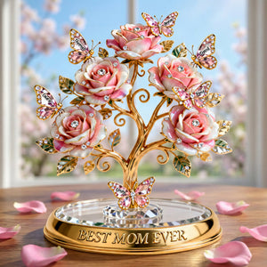 Family Tree Butterfly Rose Acrylic Plaque – Personalized Gifts For Mom 02ohqn030226