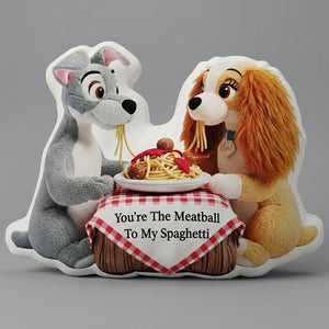 Cute Animated Dog Couple Personalized Gifts For Couple Shaped Pillow 01natn281125