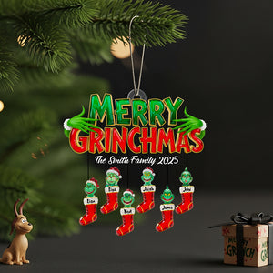 Ruby Socks Family Christmas Ornament Personalized Gifts For Family 01OHDT260825