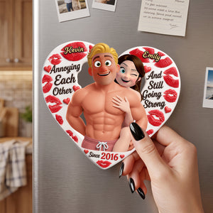 Sweet & Naughty Acrylic Fridge Magnet - Personalized Gifts For Couple 03HUTA210726