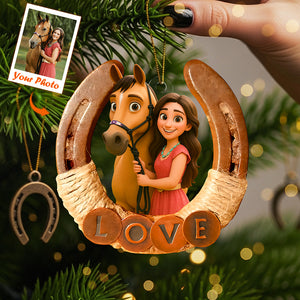 Horse Lover Ornament - Custom Photo Gifts For Horse Lovers 01pgta290825