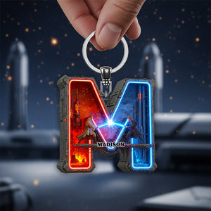 Galaxy Alphabet Keychain Personalized Gifts For Fans 01HYDT050925
