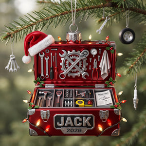 Mechanical Box Ornament - Personalized Gifts For Mechanic Christmas Ornament 09PGLU191026