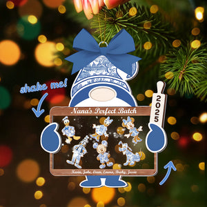 Layered Christmas Grandma Mommy Toile de Jouy Shaker Ornament 04pgta240925-Homacus