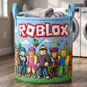 Block World Laundry Basket - Personalized Gifts 01natn140726-Homacus