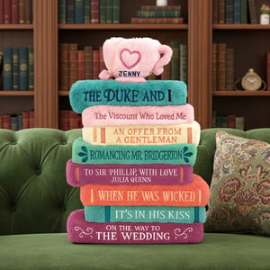 Book Stack Custom Shaped Pillow - Personalized Gifts For Book Lovers 03natn031225