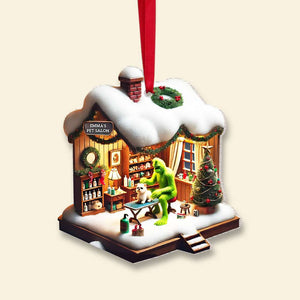 Personalized Gifts Flat Pet Grooming Green Monster Acrylic Ornament 045TGMH141124 - Ornament - GoDuckee