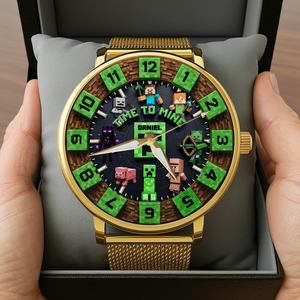 Fun Sandbox Game Mesh Straps Watch - Personalized Christmas Gifts For Game Lovers 05QHLU280725