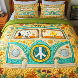 Personalized Hippie Style Gifts For Camping Lovers Quilt Bed Set 04namg081025