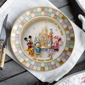Magical Family Ceramic Round Plate -  Personalized Gift For Family 03PGLU101025
