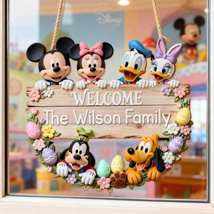 Welcome Home Wood Sign - Personalized Gifts For Family Wood Sign 02NAMG040226