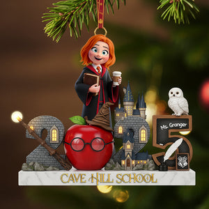 Teacher Acrylic Christmas Ornament - Personalized Gifts For Teacher 02nata121125