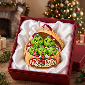 Christmas Dumpling Family Ornament - Personalized Gifts For Family Christmas Ornament 03TYTN011026