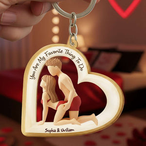 You Are My Favorite Thing Acrylic Keychain - Personalized Gift For Couples 06OHLU011225