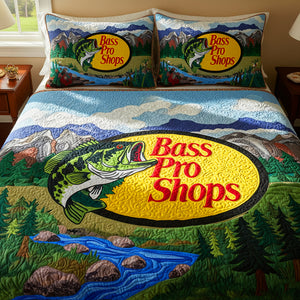 Big Bass Quilt Bed Set - Gifts For Fishing Lover 04QHLU140725