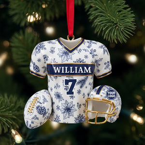 Personalized Christmas Holiday Sports Jersey Ornament 05PGLU021025