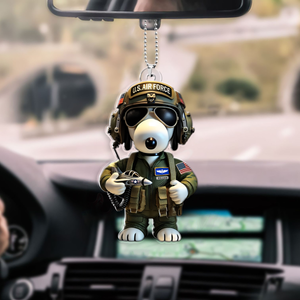 Adorable Buddy Car Ornament - Personalized Gifts For Veteran 01HULU160725