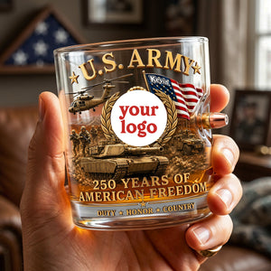 Proud Veteran Bullet Glass - Personalized Gifts For Veterans 03TYTA230626