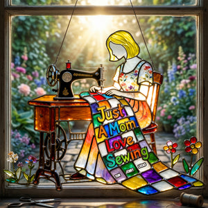 Sewing Mom 1 Layer Suncatcher - Personalized Gifts For Mother's Day Suncatcher Ornament 01OHTN200326