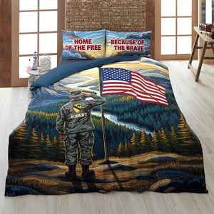 Military Quilt Bedding Set, Personalized Gifts For Veteran 01pgpu010725