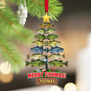 Fisherman's Fish Tree Ornament - Personalized Gifts For Fishing Lovers 03HULU111025