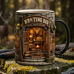Dad Hunting Cabin Magic Mug - Personalized Gifts For Hunting Dads 01QHTA280426