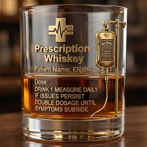 Fun Beverage Transfusion Round Glass - Personalized Gifts For Drinking Lover 05QHLU221225