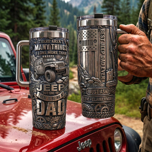 Built Tough Off-road Dad Tumbler With Handle, Personalized Gift For Off-road Loving Dads 04qhqn230526