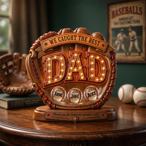 Great Baseball Dad Acrylic Plaque - Personalized Gifts For Dads 01PADH250426 - Shaped Plaques - GoDuckee