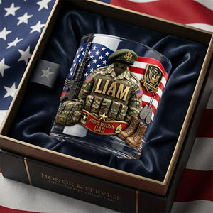 Honor the Sacrifice Drinking Glass - Personalized Gifts For Veteran Dads 04tyta260526