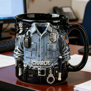 Proud Officer Coffee Mug – Personalized Gift for Police Officers 01PALU170126