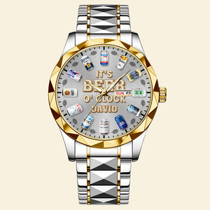 Bold Drink Vibe Stainless Steel Men's Watch – Personalized Gifts For Drinking Lovers 05ohqn240725
