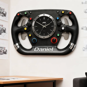 Steering Wheel Acrylic Hanging Wall Clock - Personalized Gifts For Speed Lovers 03kilu241225