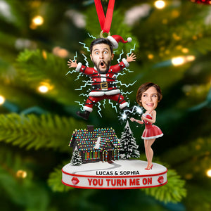 Fun Couple Electric Shock Ornament, Custom Photo Gifts For Couple 01qhtn151025