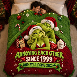 Annoying Each Other Couple Blanket - Personalized Gift For Couples 04PATA170926