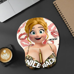 Fierce Hunting Girl Mouse Pad - Personalized Gift For Hunting Lovers 02NALU261225