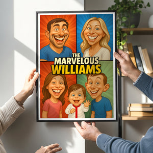 Custom Caricature Photo Personalized Gifts For Family 05natn210825