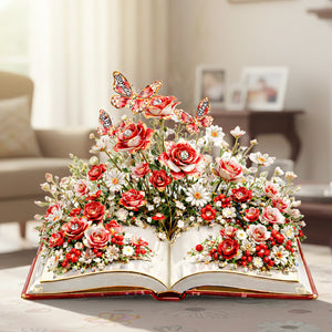 Blooming Garden Book Acrylic Plaque - Personalized Gifts For Mom 03OHMG050226
