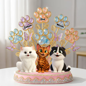 Cute Paw Tree Acrylic Plaque - Personalized Gifts For Dog & Cat Lovers 02QHLU280625 - Shaped Plaques - GoDuckee