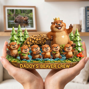 Dad And His Little Adventures Crew Acrylic Plaque - Personalized Gifts For Dads 02totn010526