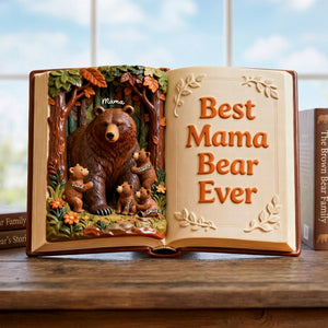 Mama Bear Acrylic Plaque - Personalized Gifts For Mom 01TOQN300126