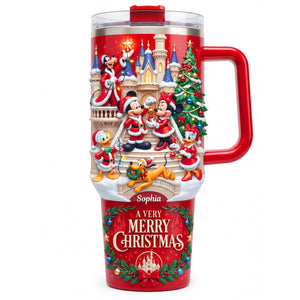Very Merry Christmas 40oz Tumbler With Handle - Personalized Gifts For Christmas Tumbler 08TYQN061026
