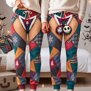 Funny Spooky Couple Sweatpants- Personalized Gifts For Halloween Pants 02HATA120926