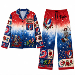 Eclectic Grateful Dead Pajama Set, Personalized Gifts For Music Lovers 01qhqn270826