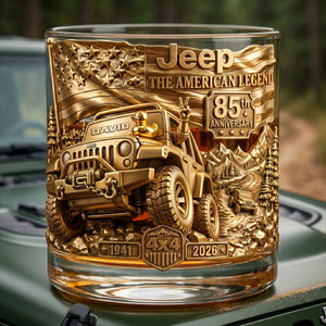 85th Anniversary Off-Road Round Glass - Personalized Gifts For Off-Road Lovers 03qhlu090626