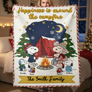 Cozy Campfire Blanket - Personalized Gifts For Family 06toqn221025